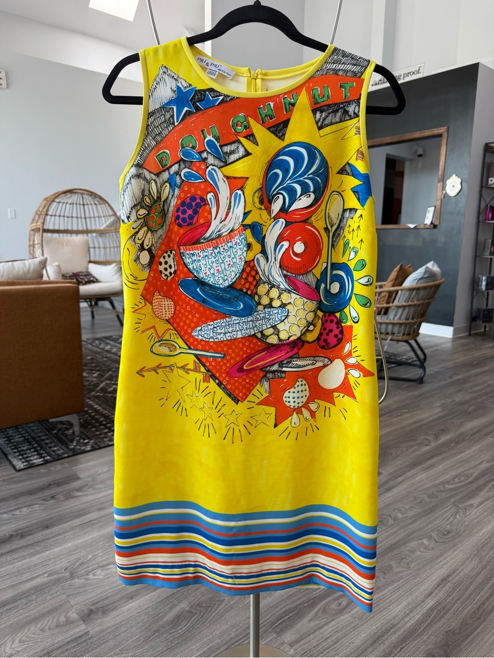 Vintage funky yellow dress